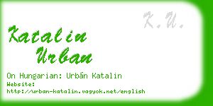 katalin urban business card
